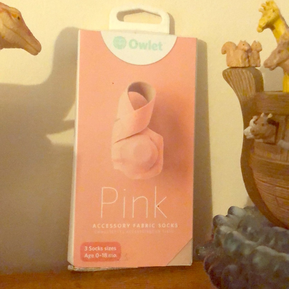 Owlet pink accessory fabric sock